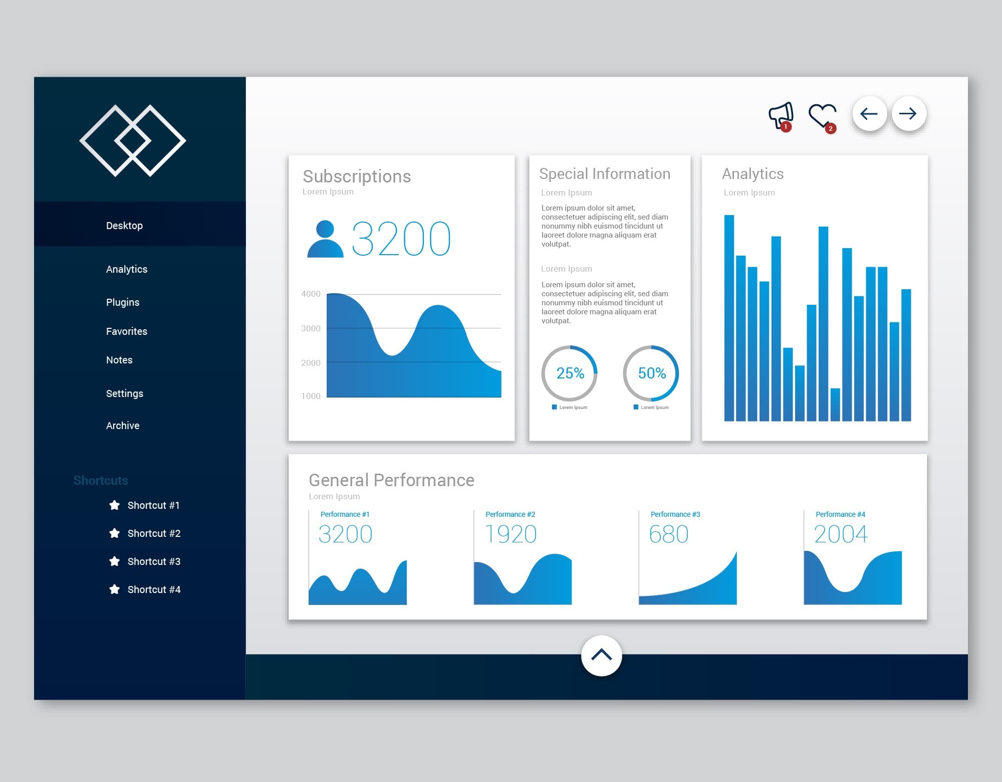Analytics dashboard background